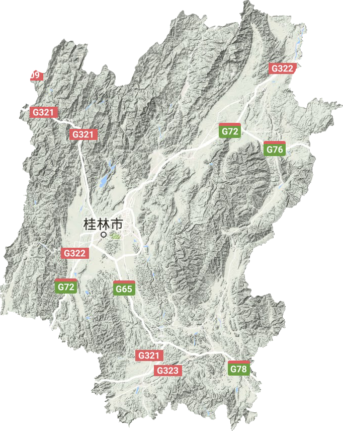 桂林市地形图