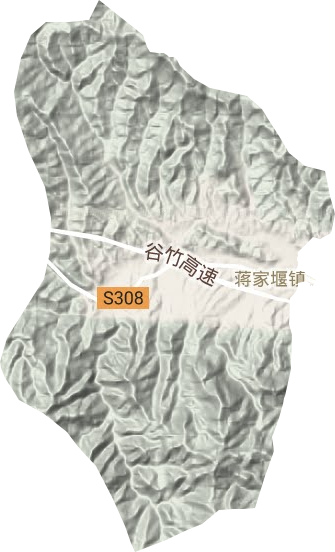 蒋家堰镇地形图