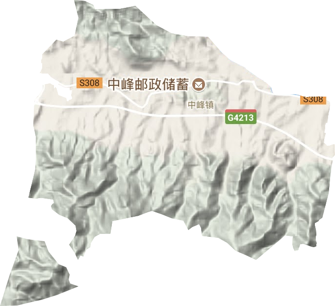 中峰镇地形图