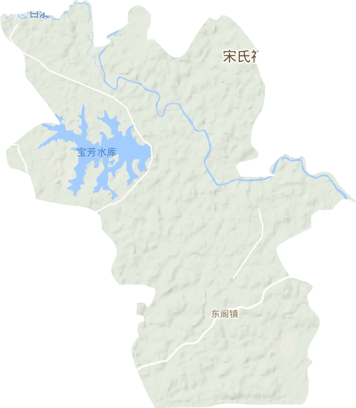 东阁镇地形图