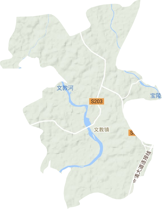 文教镇地形图