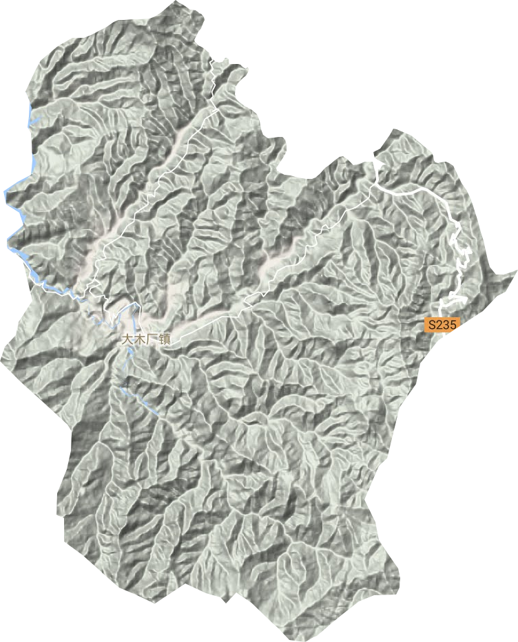 大木厂镇地形图