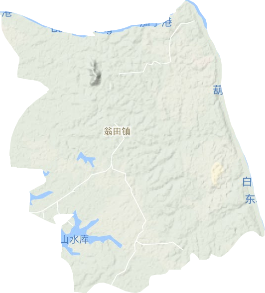 翁田镇地形图
