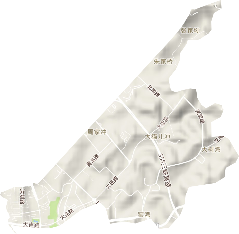 东苑街道地形图