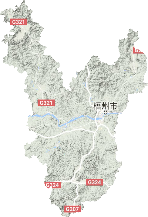 梧州市地形图