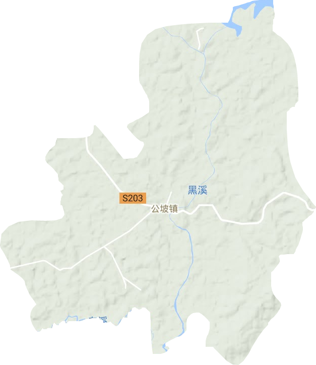 公坡镇地形图