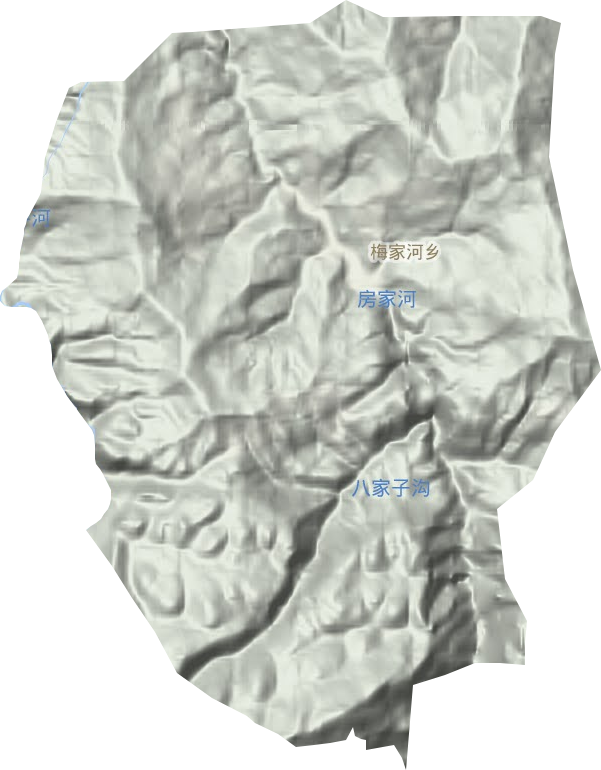梅家河乡地形图