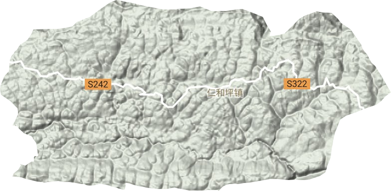 仁和坪镇地形图