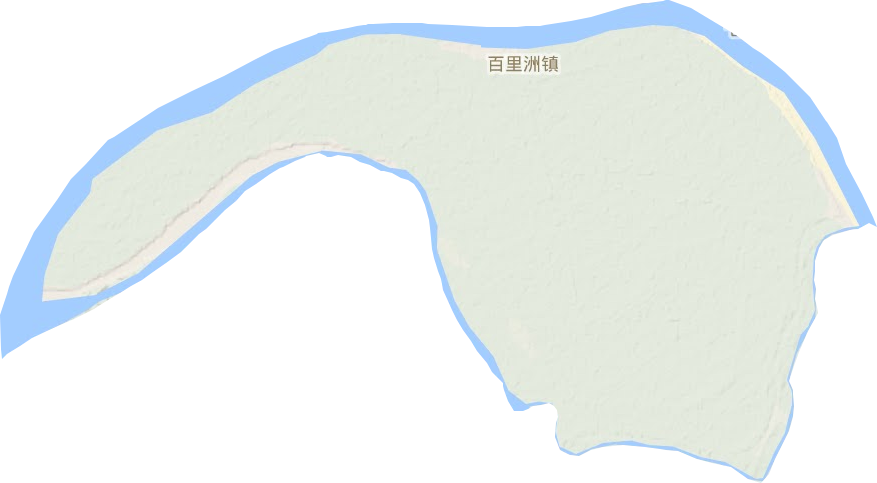 百里洲镇地形图