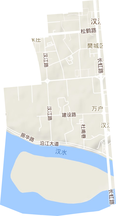 汉江街道地形图