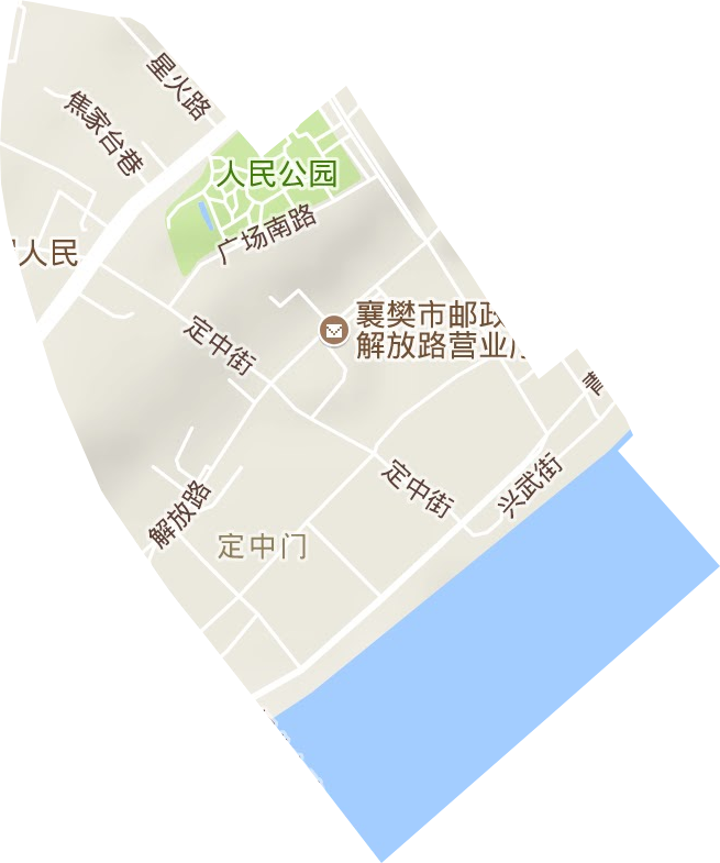 定中门街道地形图