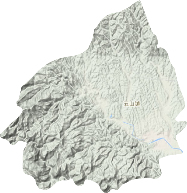 五山镇地形图