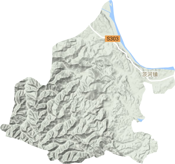 茨河镇地形图