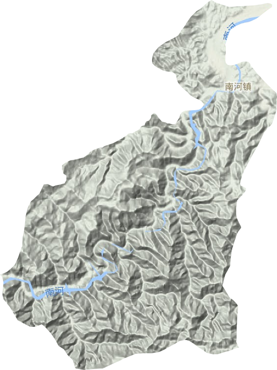 南河镇地形图