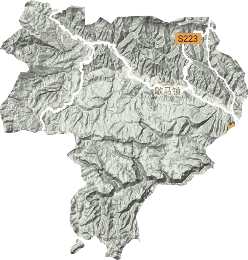 歇马镇地形图