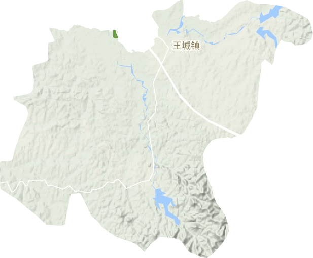 王城镇地形图