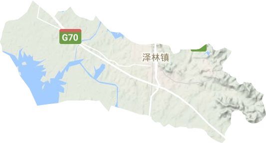 泽林镇地形图
