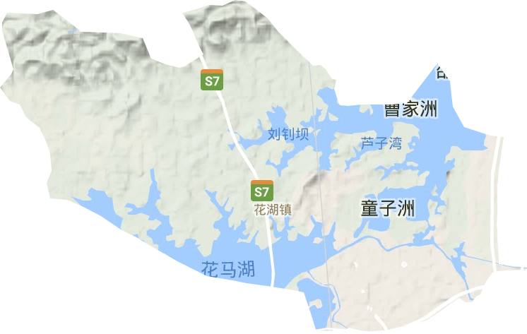 花湖镇地形图