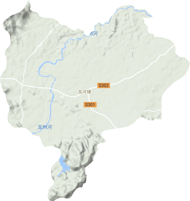 龙河镇地形图