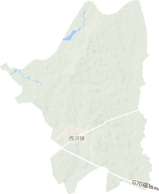 孝南区西河镇地形图