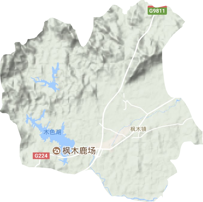 枫木镇地形图