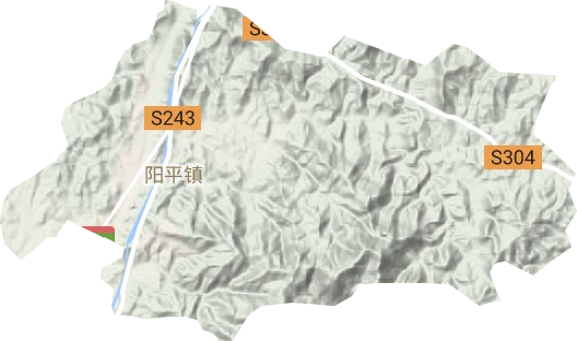阳平镇地形图