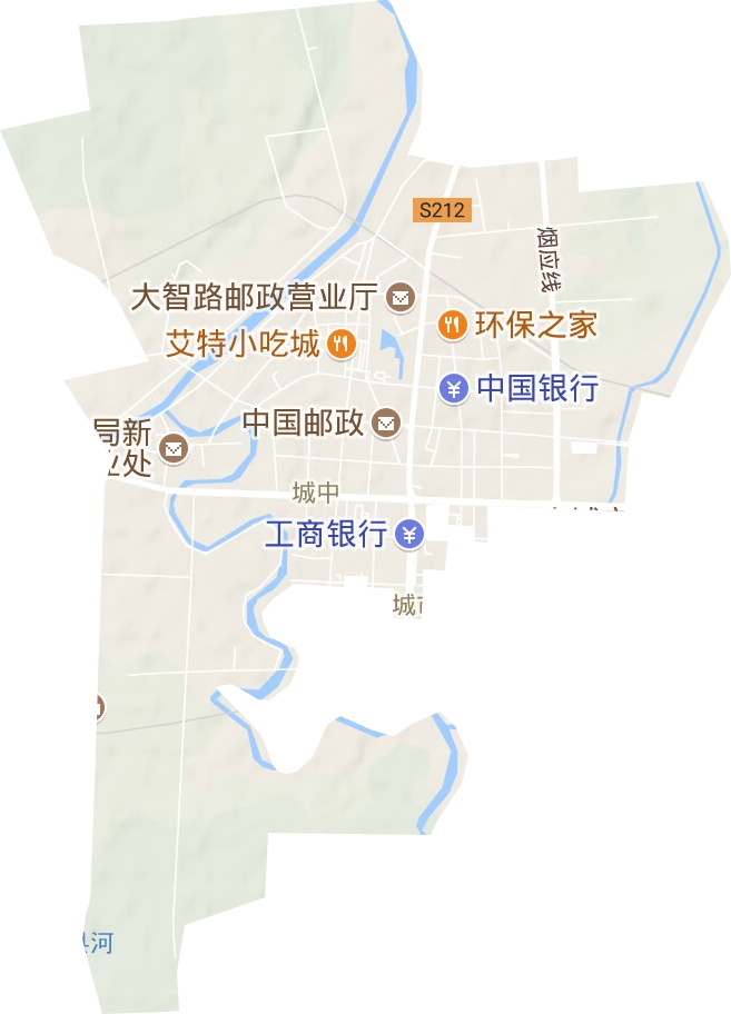 城中街道地形图