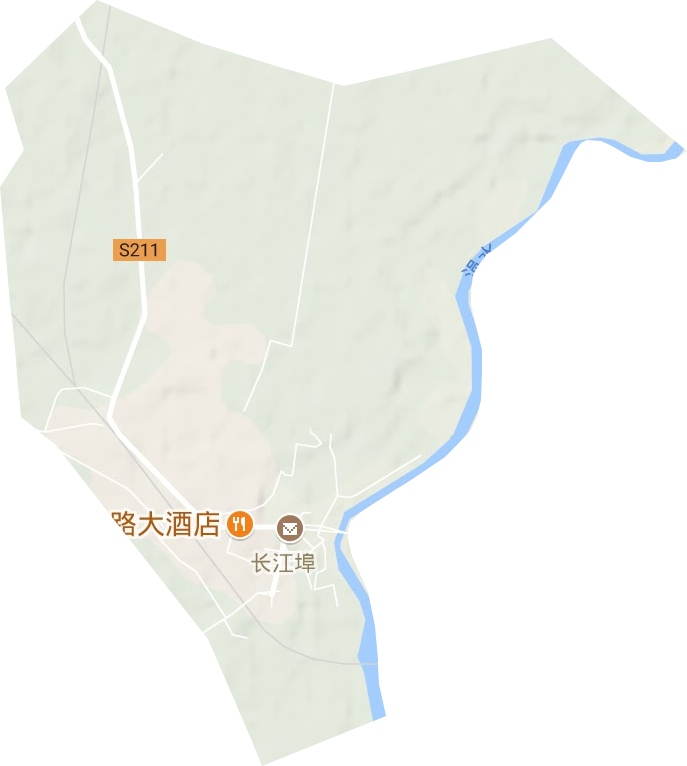 长江埠街道地形图