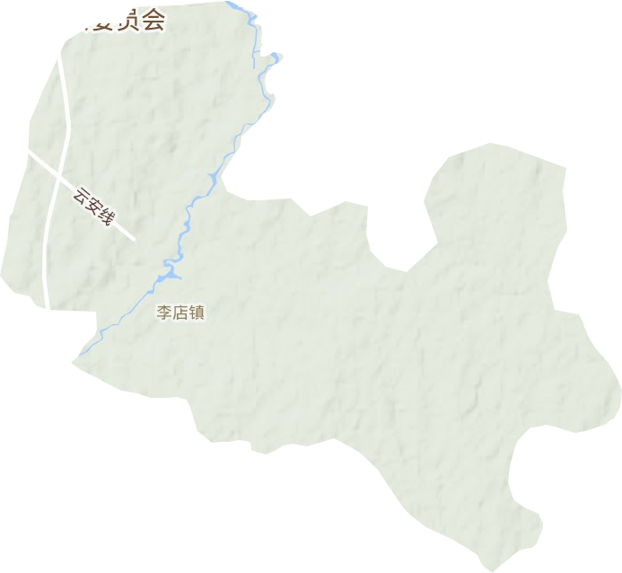 李店镇地形图