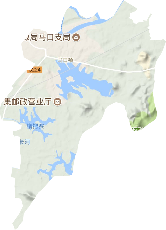 马口镇地形图
