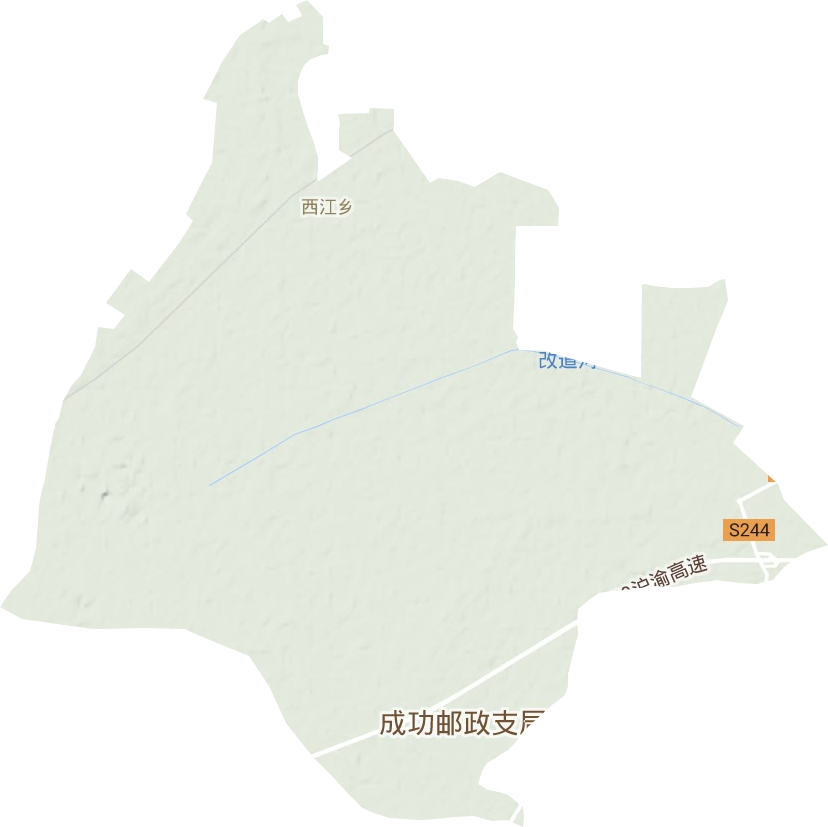 西江乡地形图