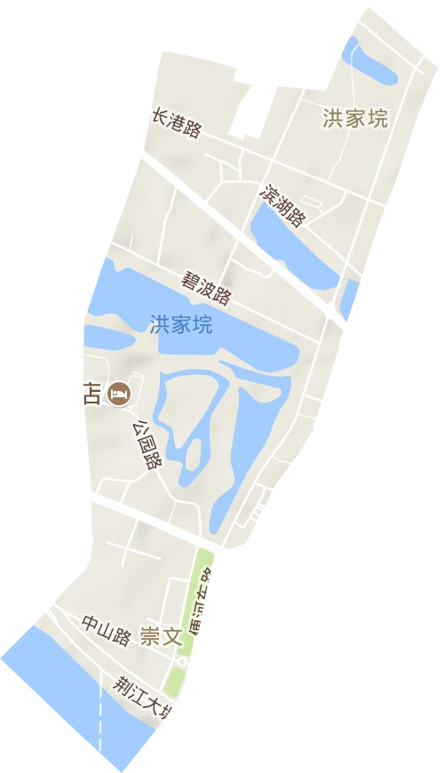 崇文街道地形图