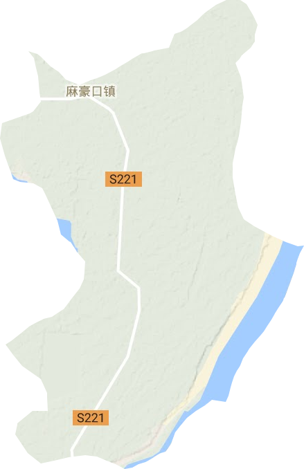 麻豪口镇地形图