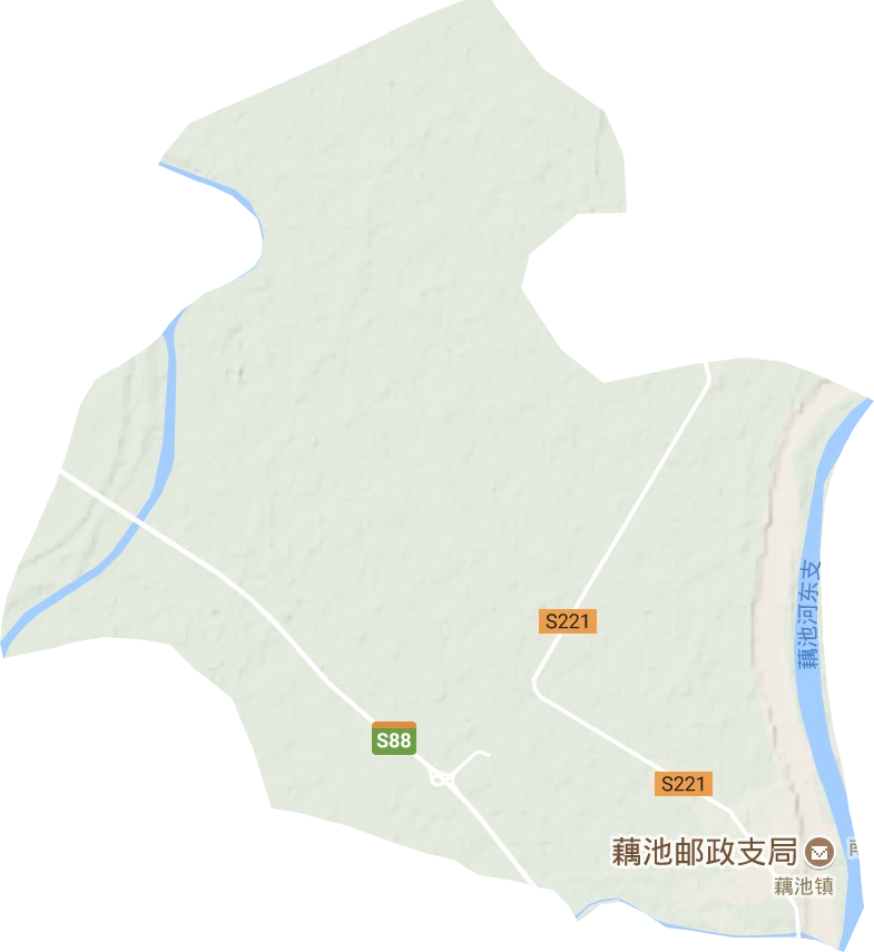 藕池镇地形图