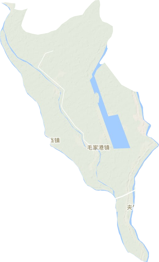 毛家港镇地形图