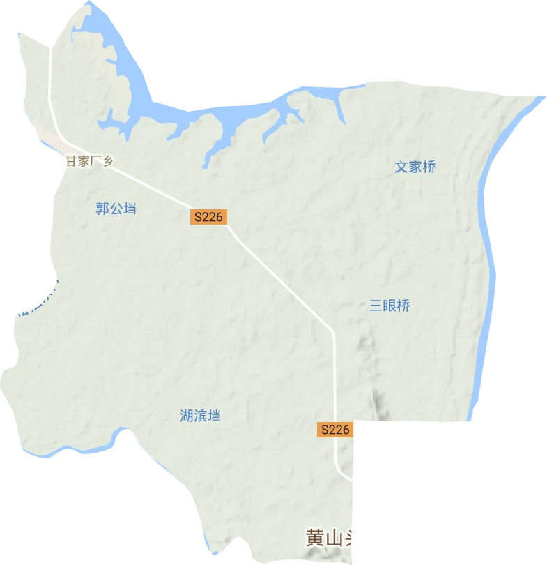 甘家厂乡地形图