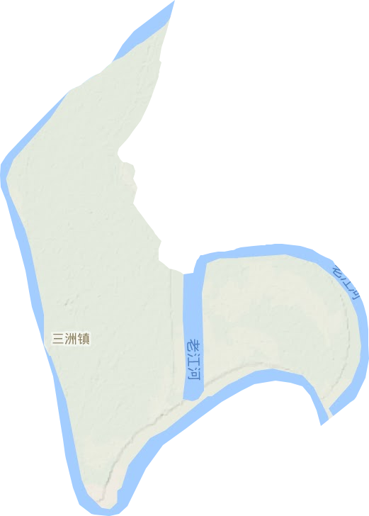三洲镇地形图