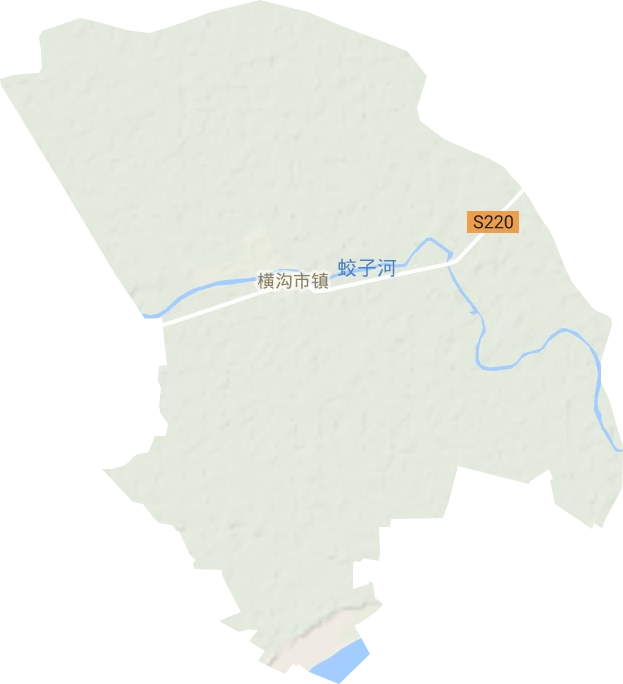 横沟市镇地形图