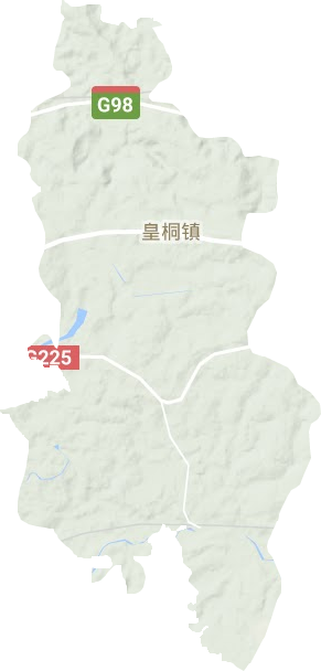皇桐镇地形图