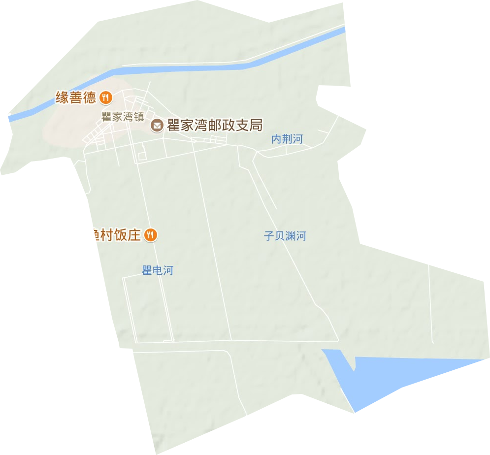瞿家湾镇地形图