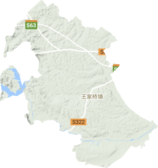 王家桥镇地形图