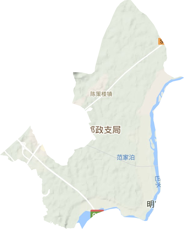 陈策楼镇地形图