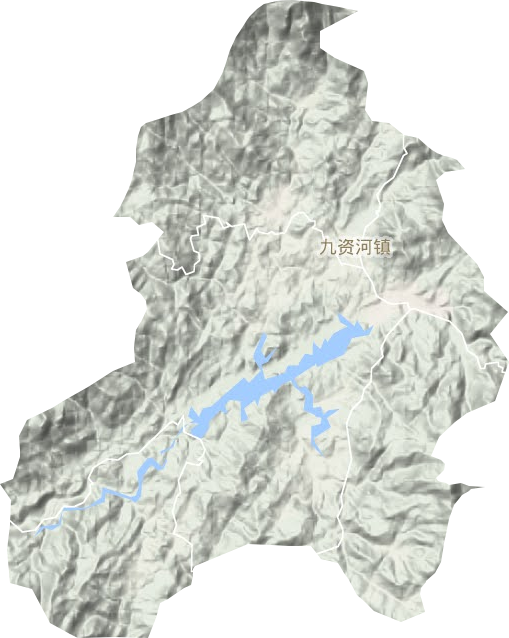 九资河镇地形图
