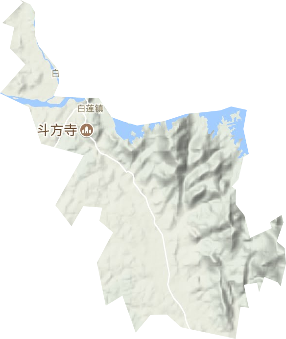 白莲镇地形图
