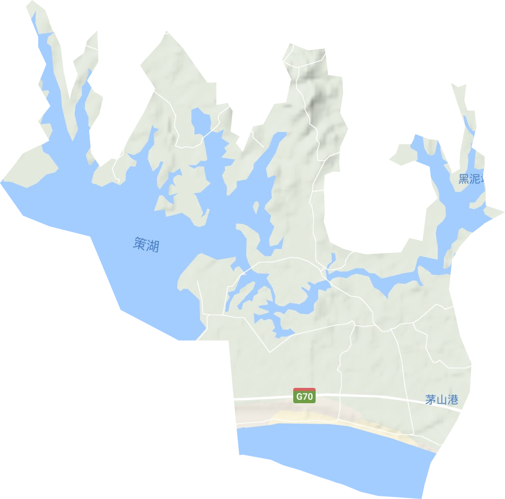 策湖养殖场地形图