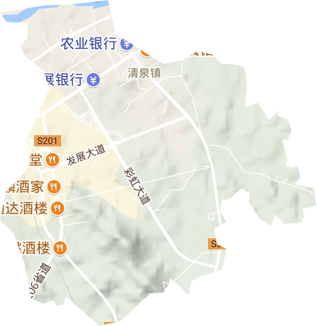 经济开发区镇地形图