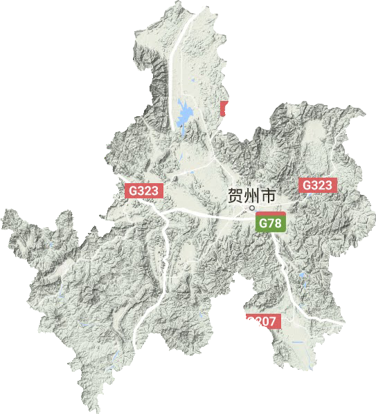 贺州市地形图