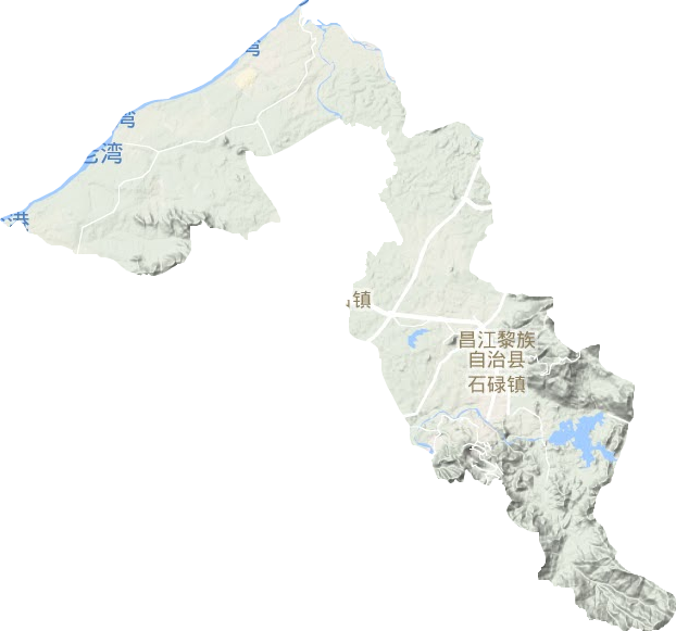 石碌镇地形图