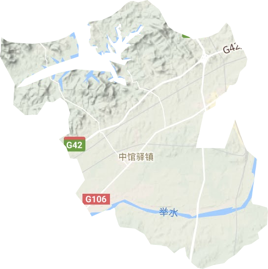 中馆驿镇地形图