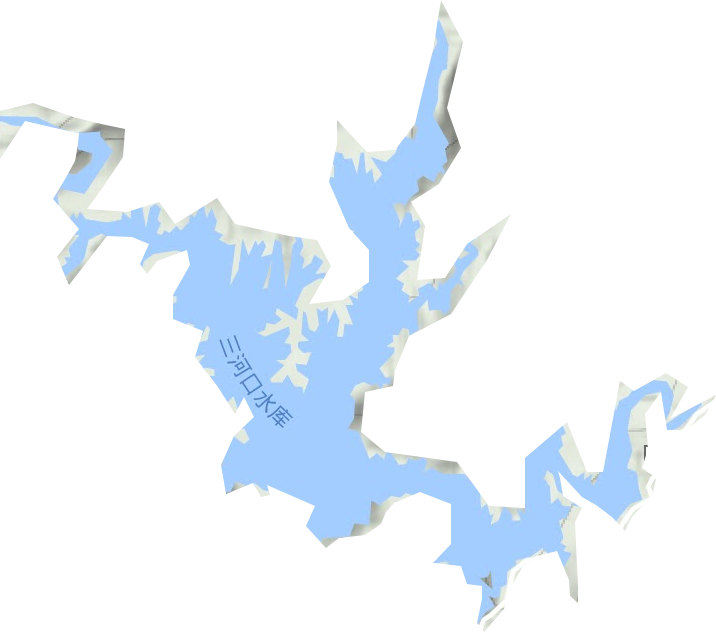 麻城三河水库地形图